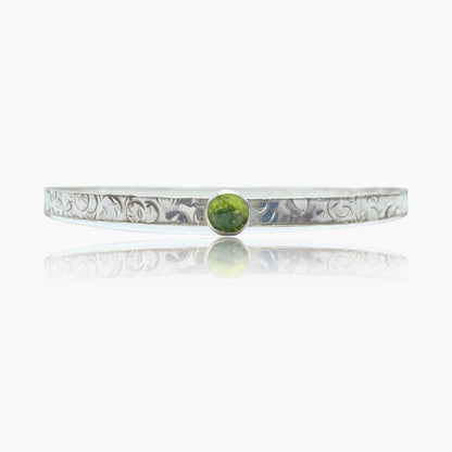 Peridot Silver Bangle - Love Beach Beads