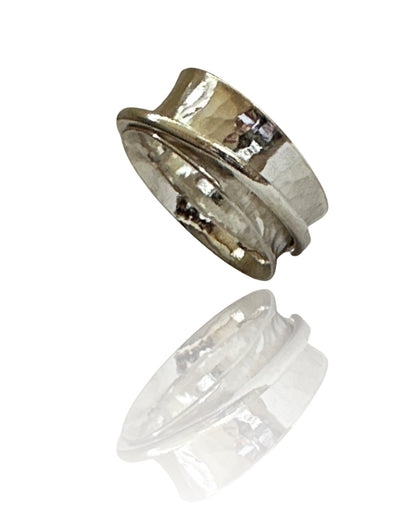 Silver With Silver Spinner Ring - Love Beach Beads