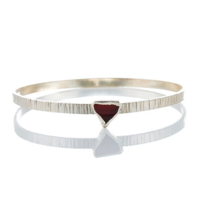Red Sea Glass Bangle - Love Beach Beads