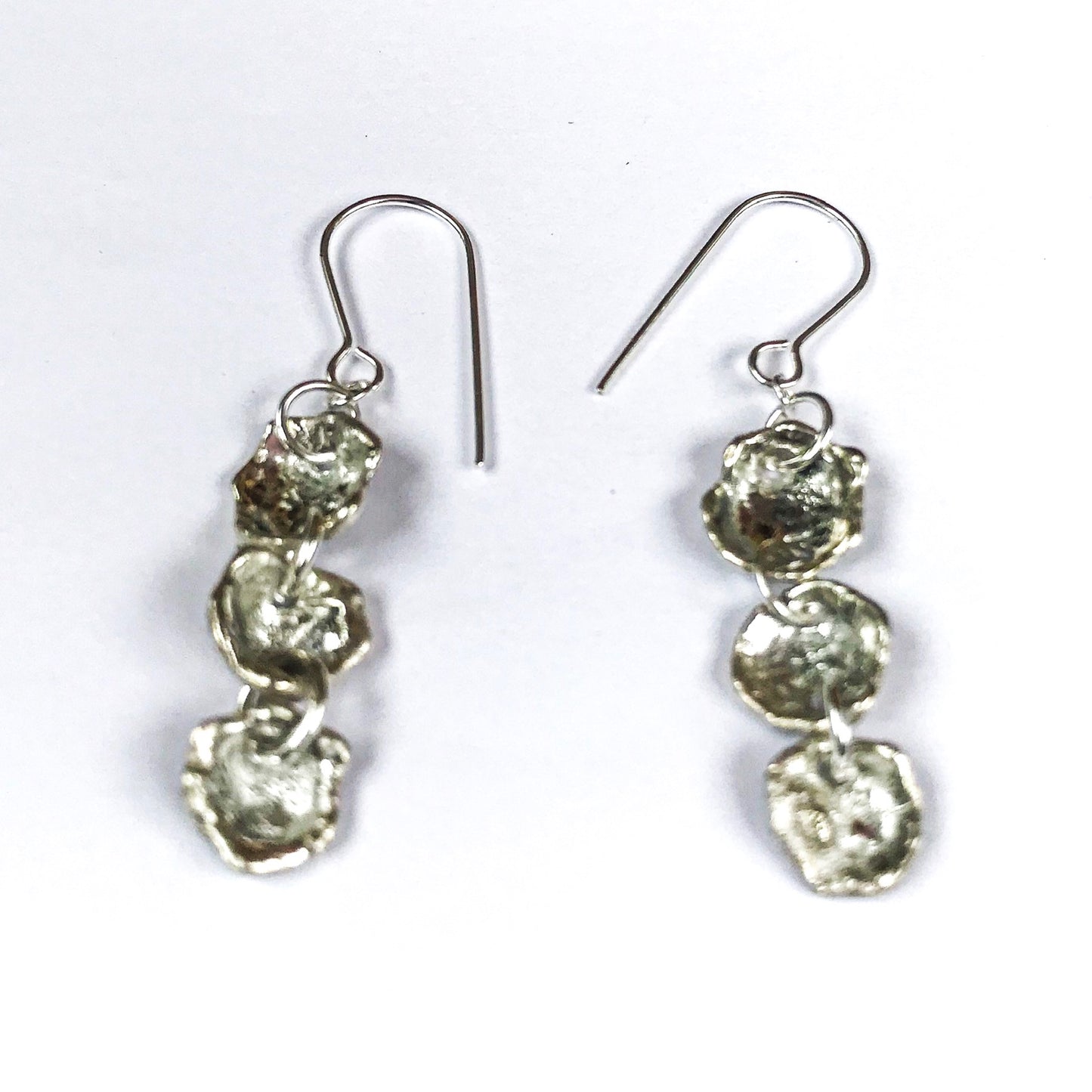 Organic Sterling Silver  Earrings - Love Beach Beads