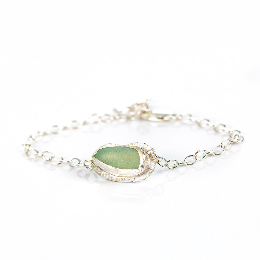 Sea Glass Textured Bracelet - Love Beach Beads