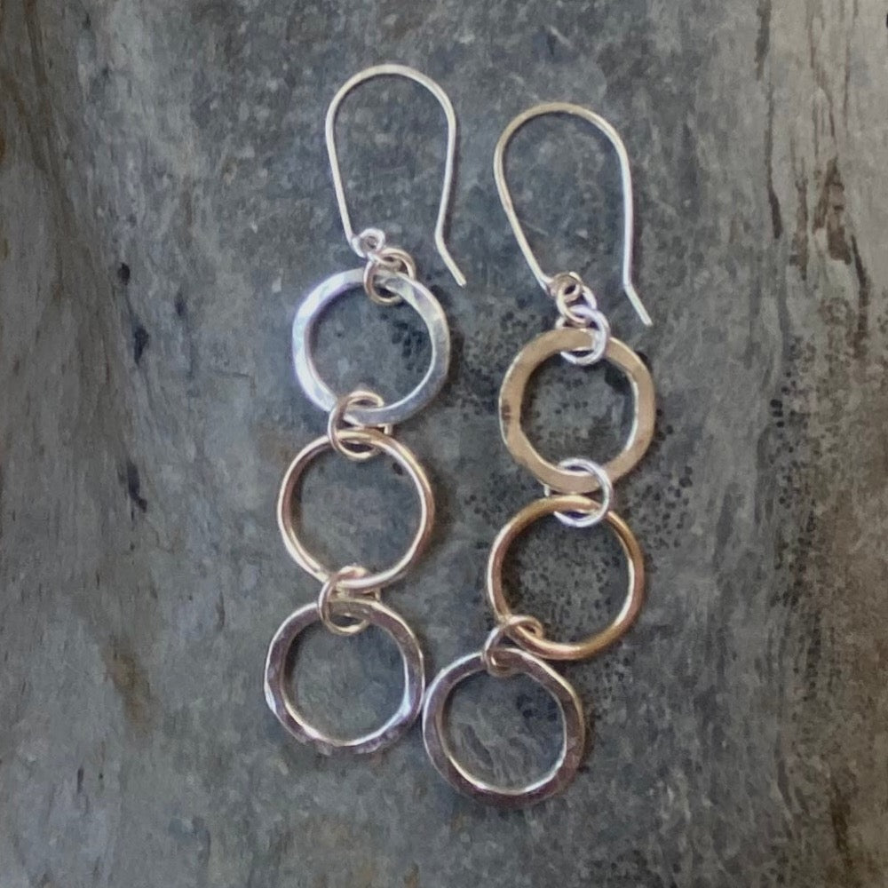 Luxury Silver and Gold Hoop Earrings - Love Beach Beads