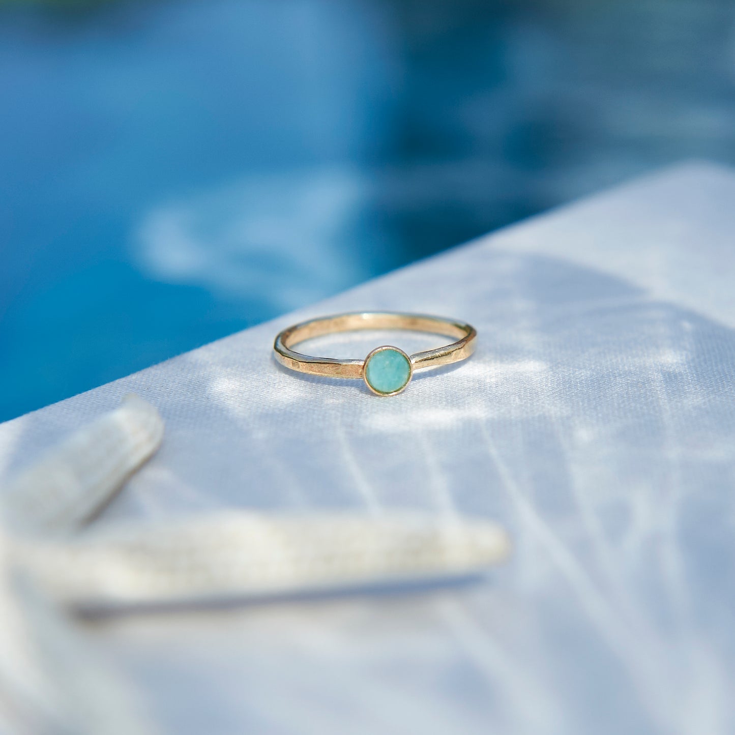 Gold Birthstone Stacking Rings - Love Beach Beads