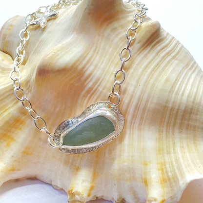 Sea Glass Textured Bracelet - Love Beach Beads