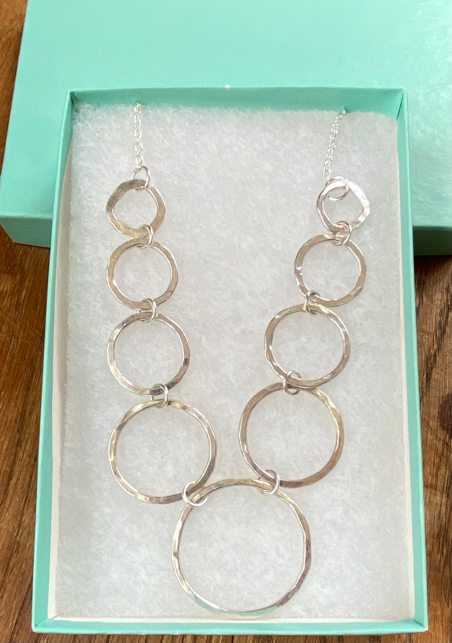 Silver  Circle Necklace - Love Beach Beads