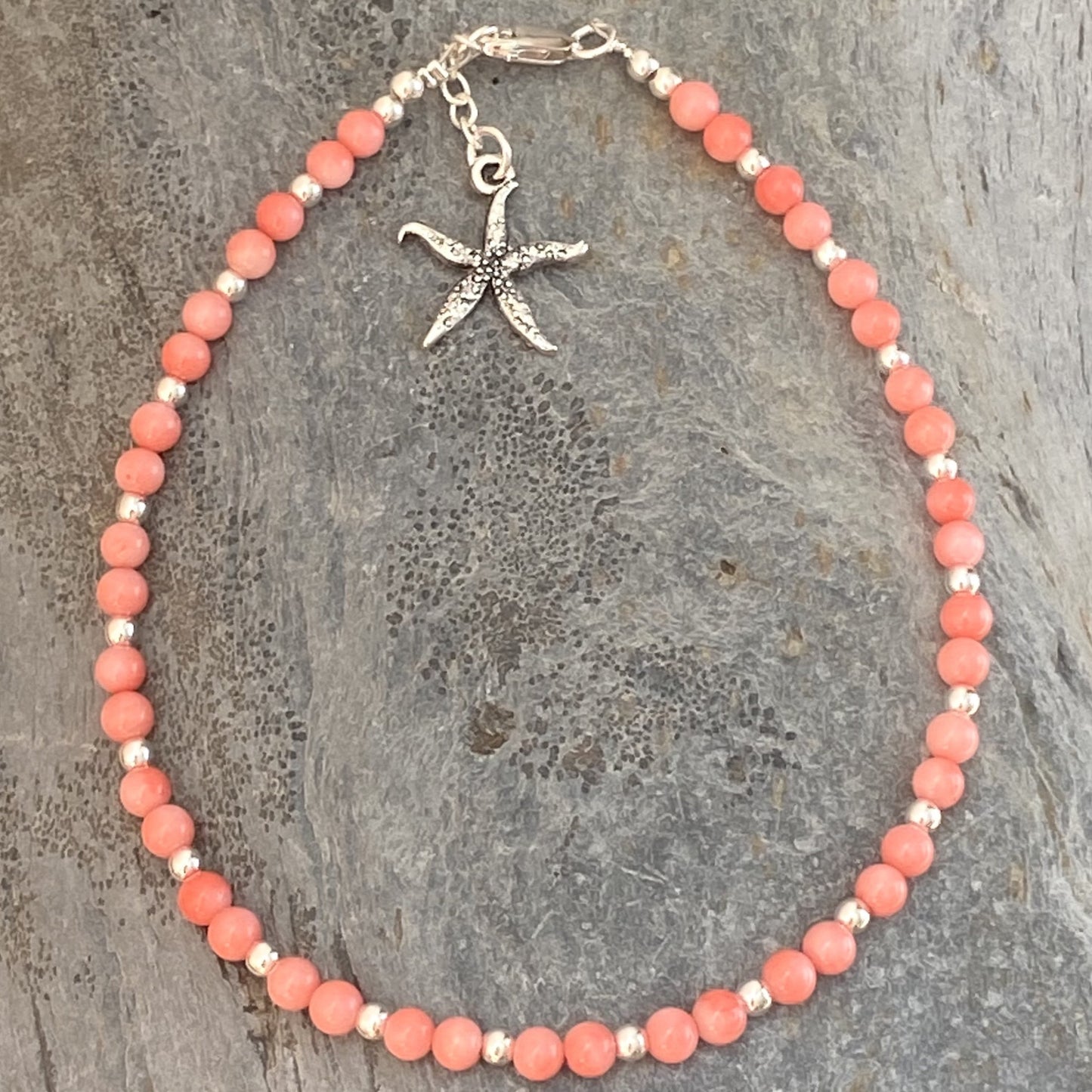 Delicate Coral Anklet - Love Beach Beads