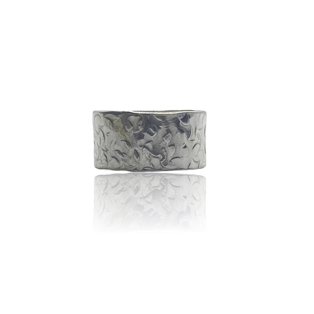 Silver Wide Band Ring - Love Beach Beads