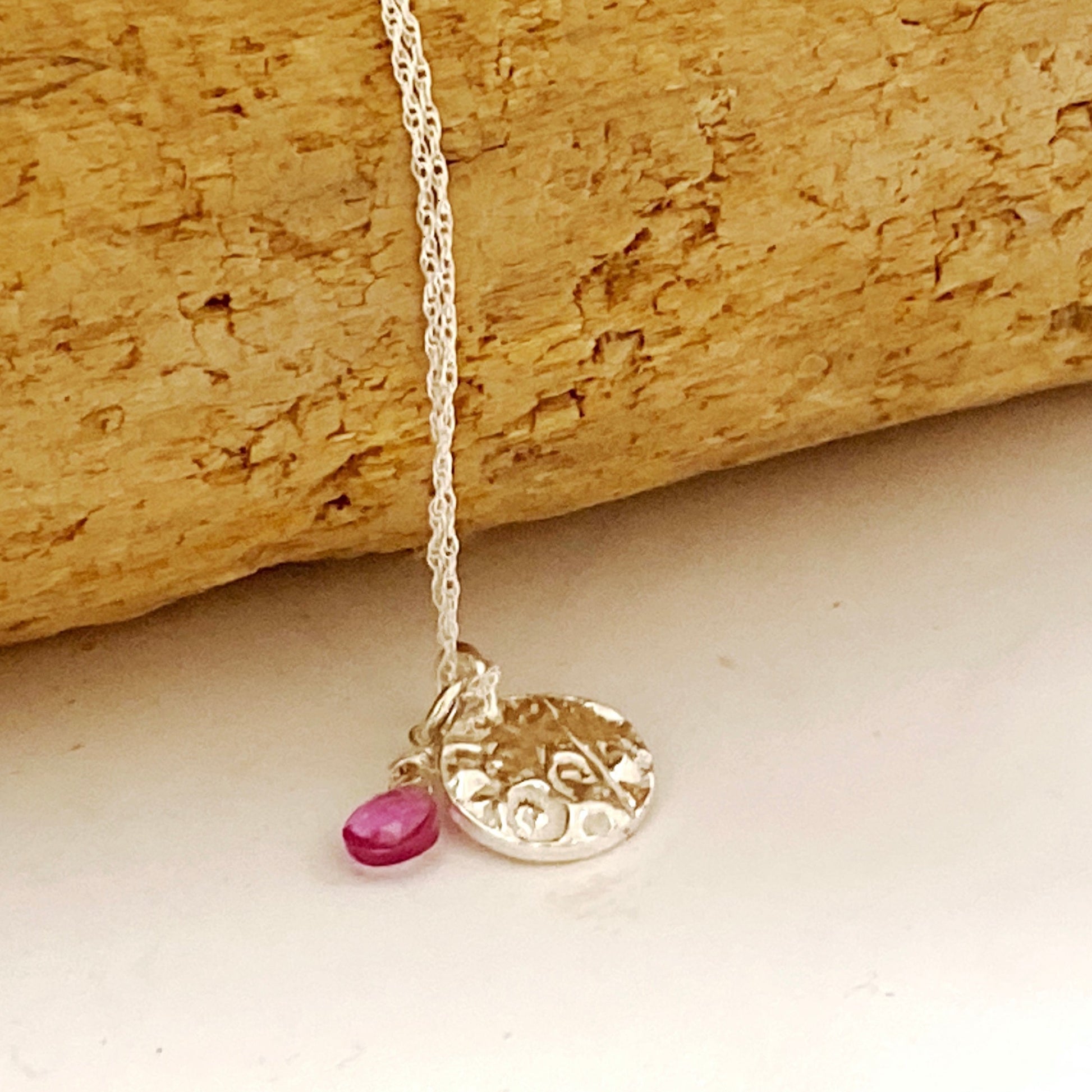 Garnet Birthstone Necklace - Love Beach Beads
