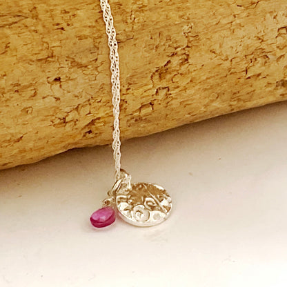 Garnet Birthstone Necklace - Love Beach Beads