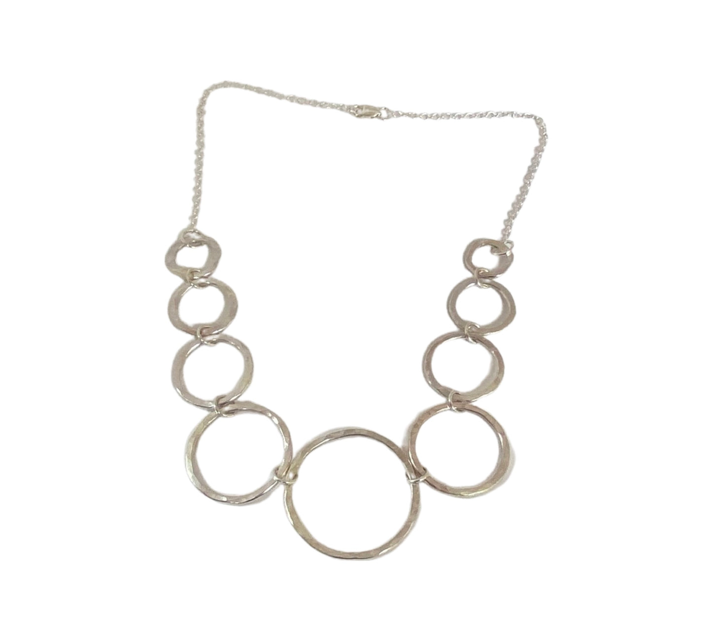 Silver  Circle Necklace - Love Beach Beads