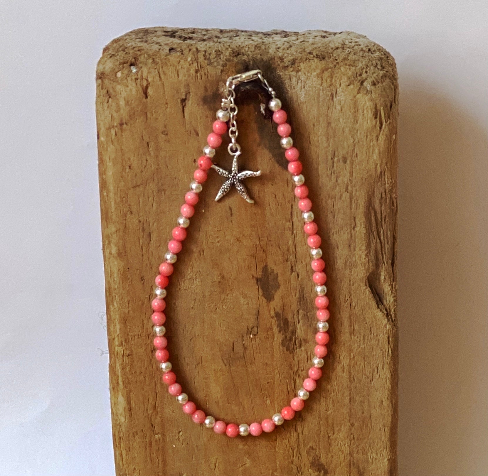 Delicate Coral Anklet - Love Beach Beads