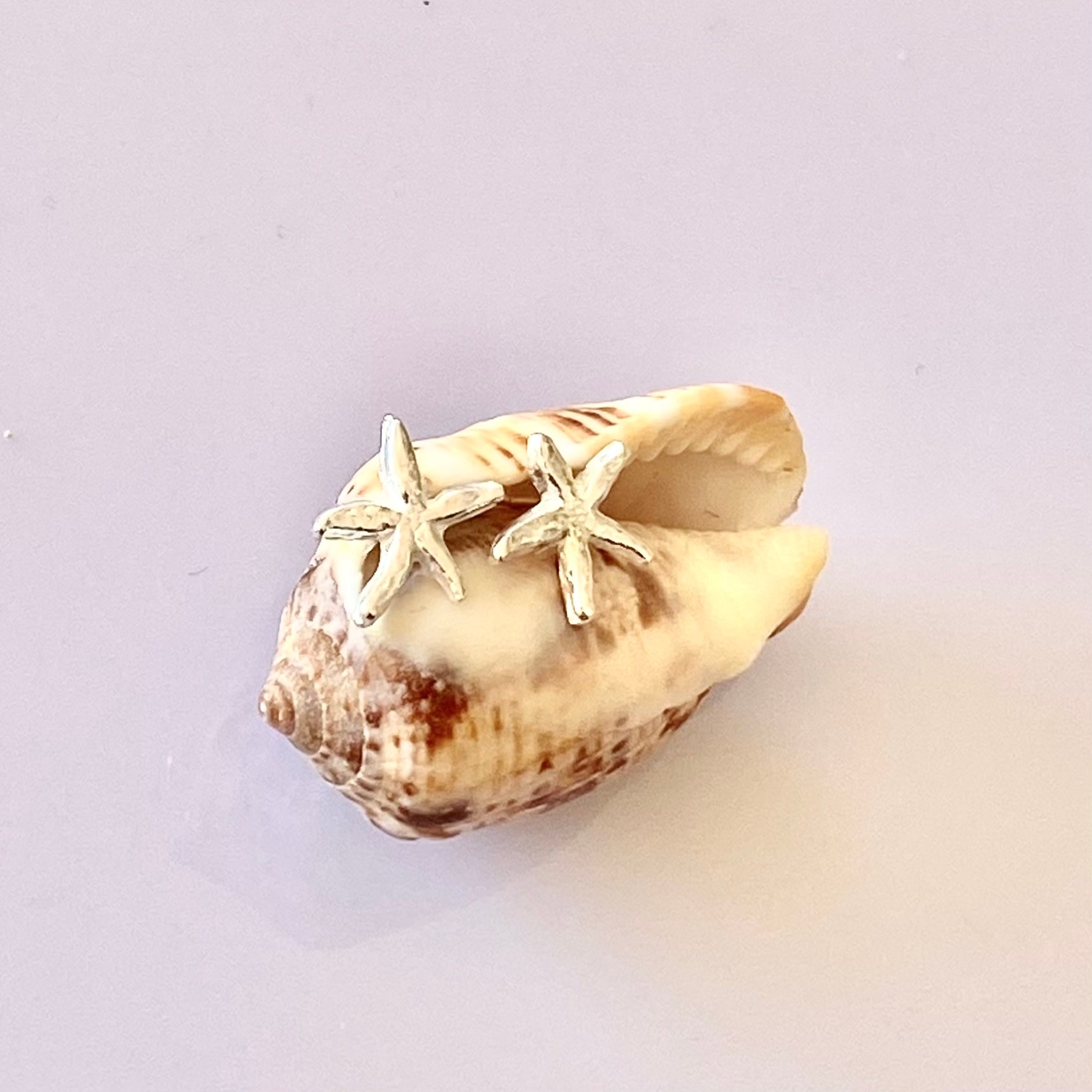 Silver Starfish earrings - Love Beach Beads
