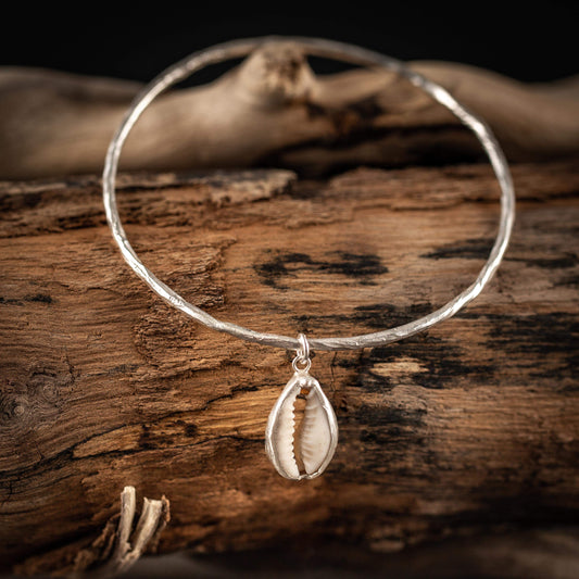 Cowrie shell Bangle - Love Beach Beads