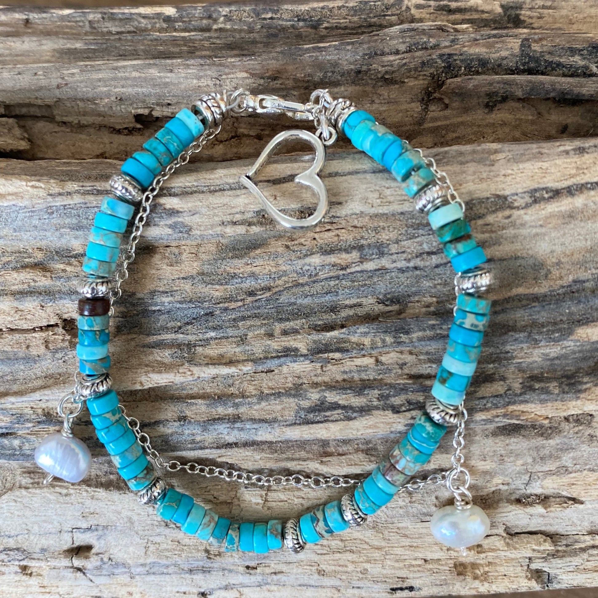 Turquoise Anklet - Love Beach Beads