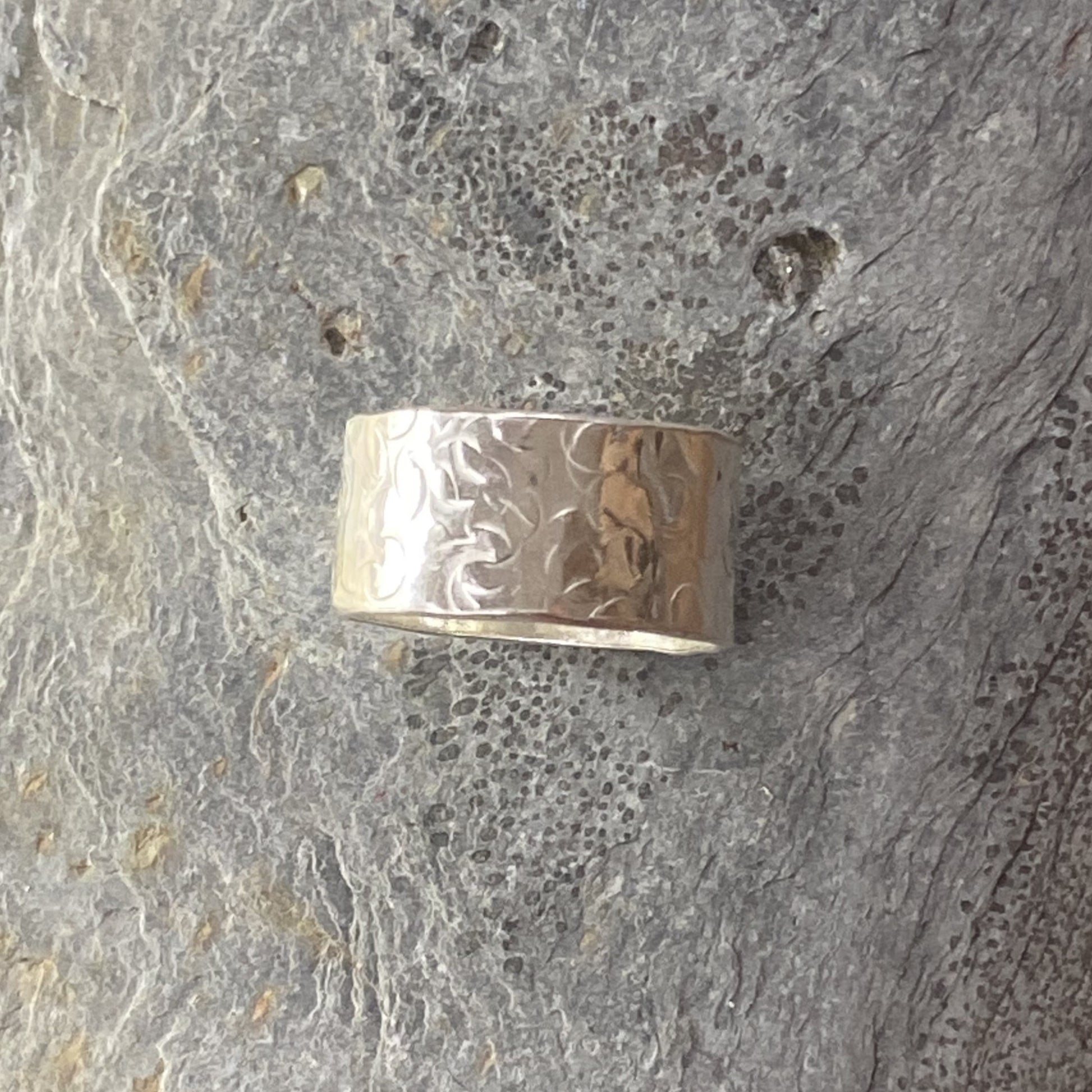 Silver Wide Band Ring - Love Beach Beads
