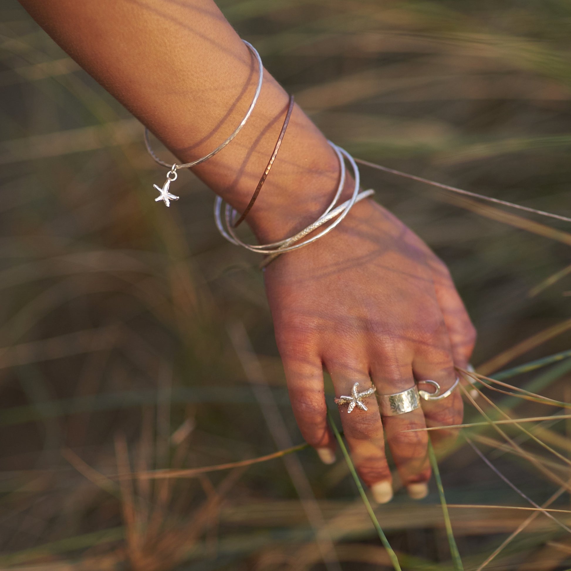 Silver Wide Band Ring - Love Beach Beads