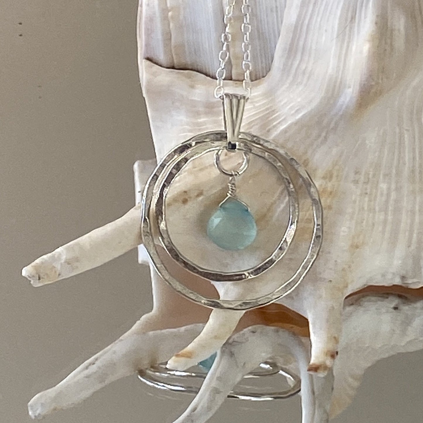 Pretty Hoop Chalcedony Necklace - Love Beach Beads