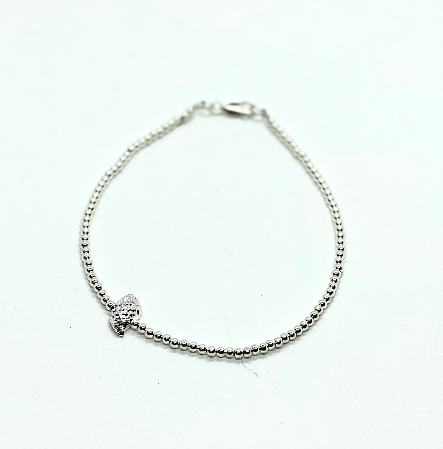 Silver Shell Anklet or Bracelet - Love Beach Beads