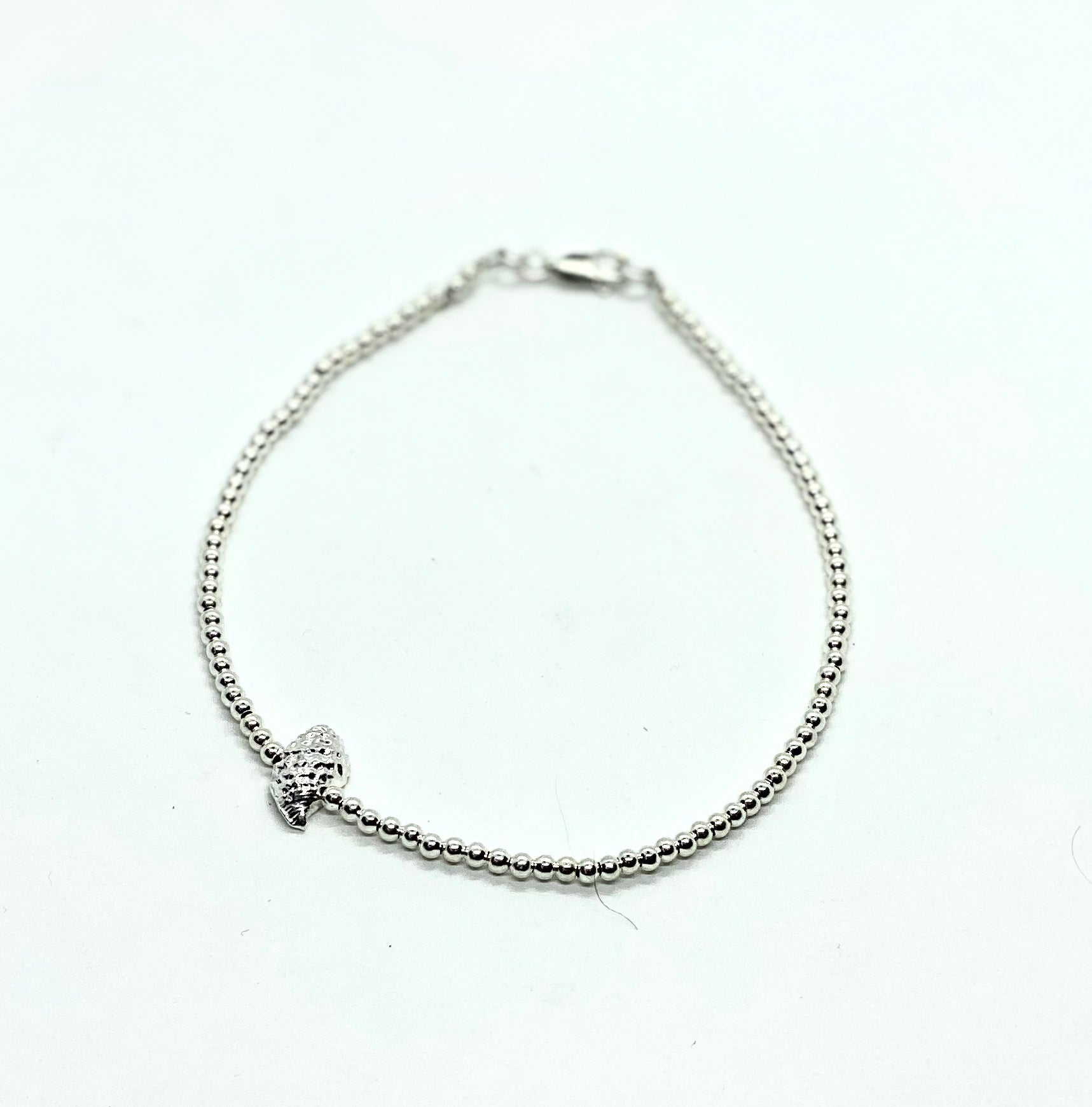 Silver Shell Anklet or Bracelet - Love Beach Beads