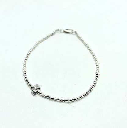 Silver Shell Anklet or Bracelet - Love Beach Beads