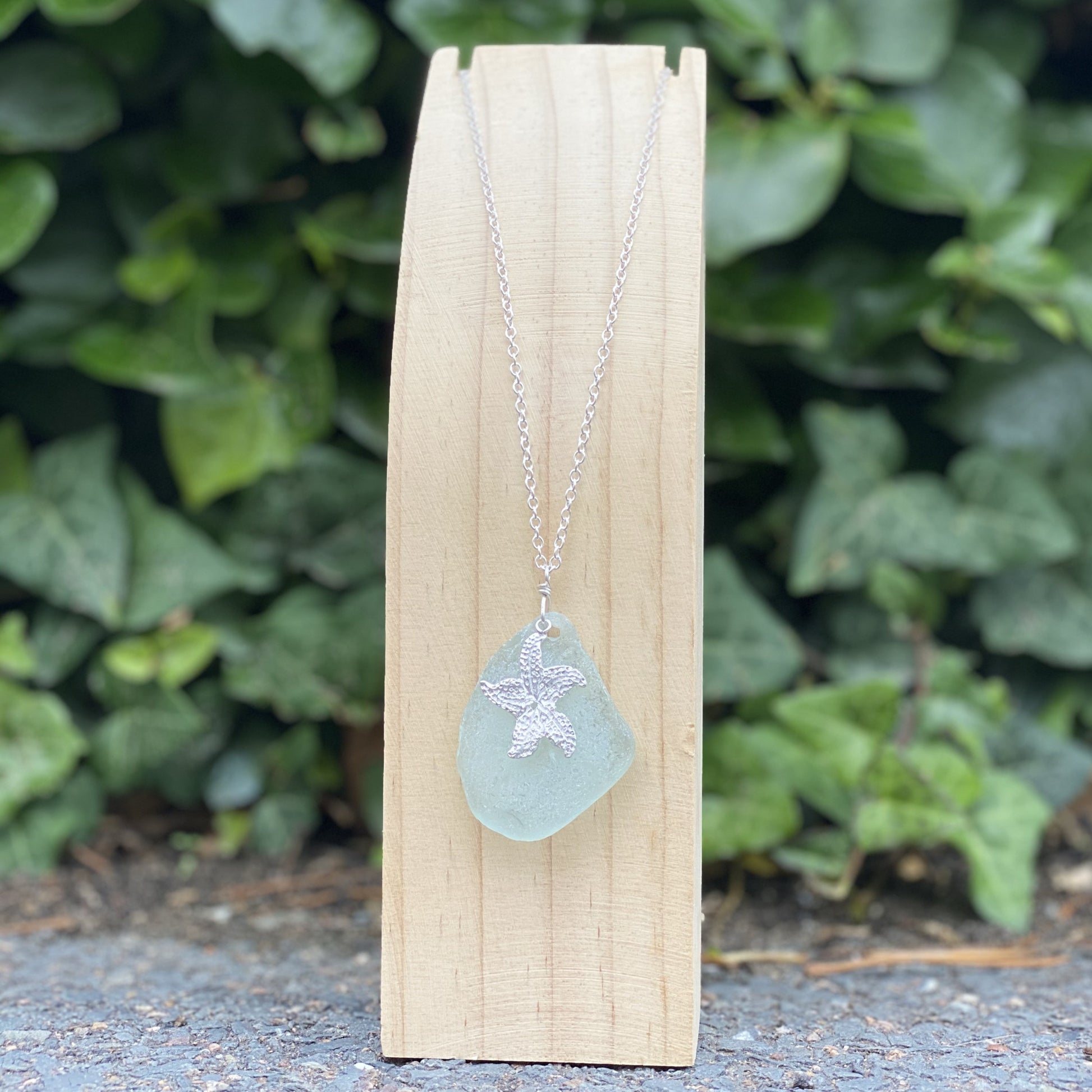 Ocean Starfish Seaglass Necklace - Love Beach Beads