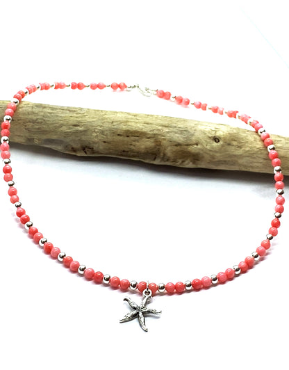 Delicate Coral Anklet - Love Beach Beads