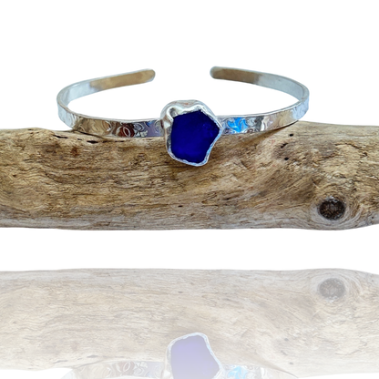 Ocean Sea Glass Cuff - Love Beach Beads