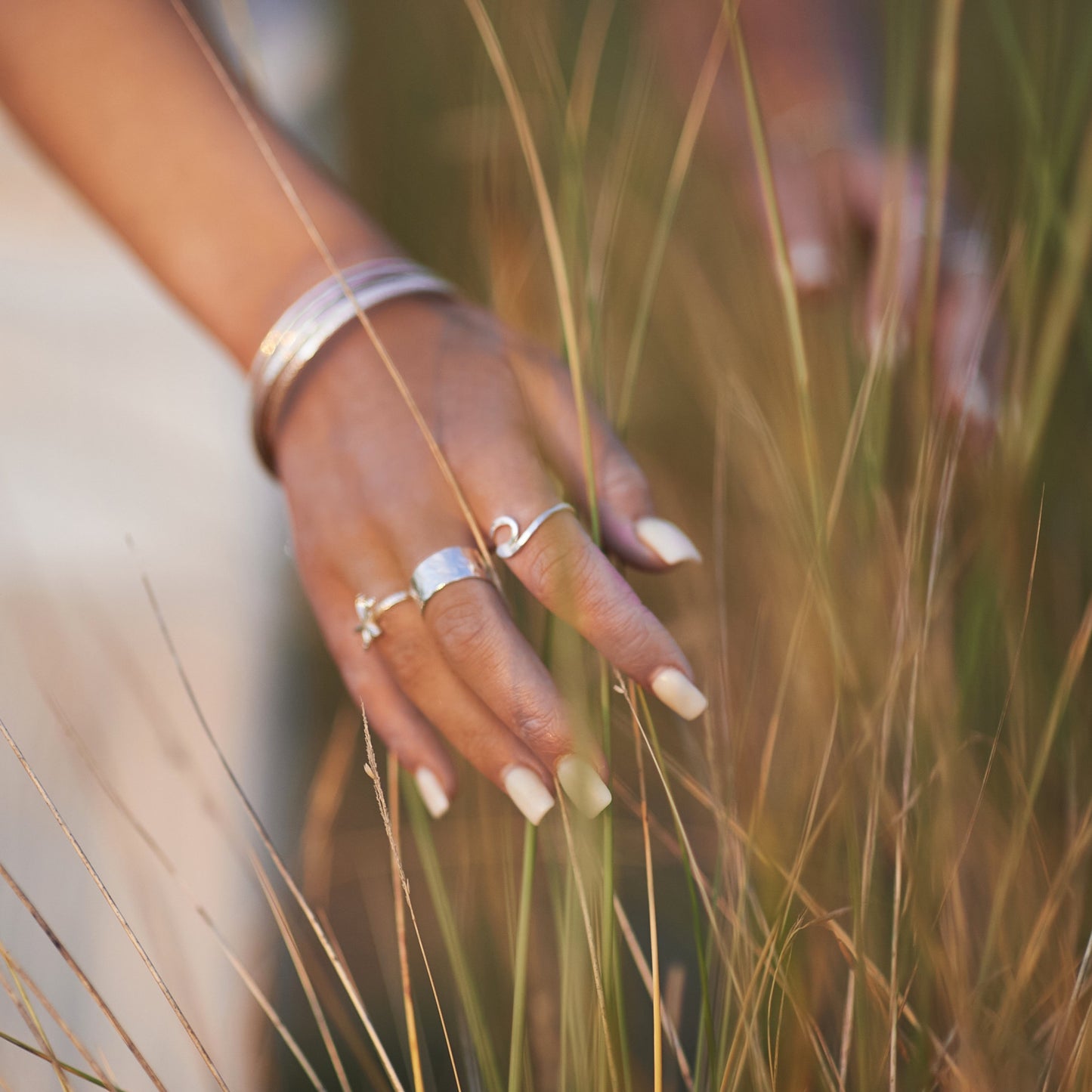 Silver Wide Band Ring - Love Beach Beads