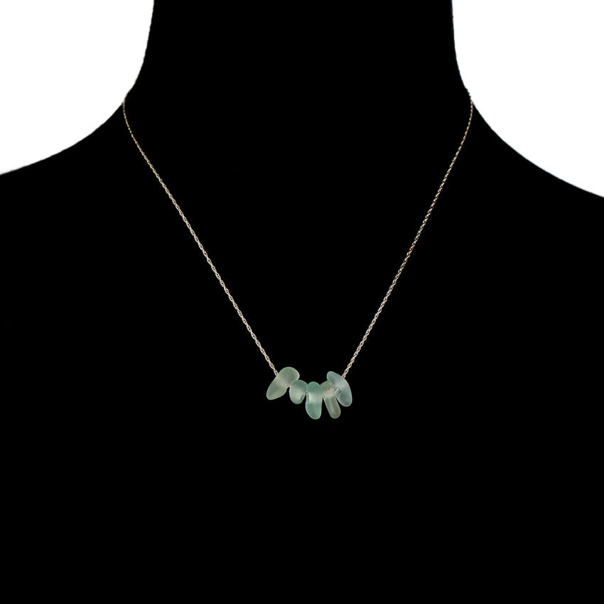 Sea Glass Droplet Necklace - Love Beach Beads