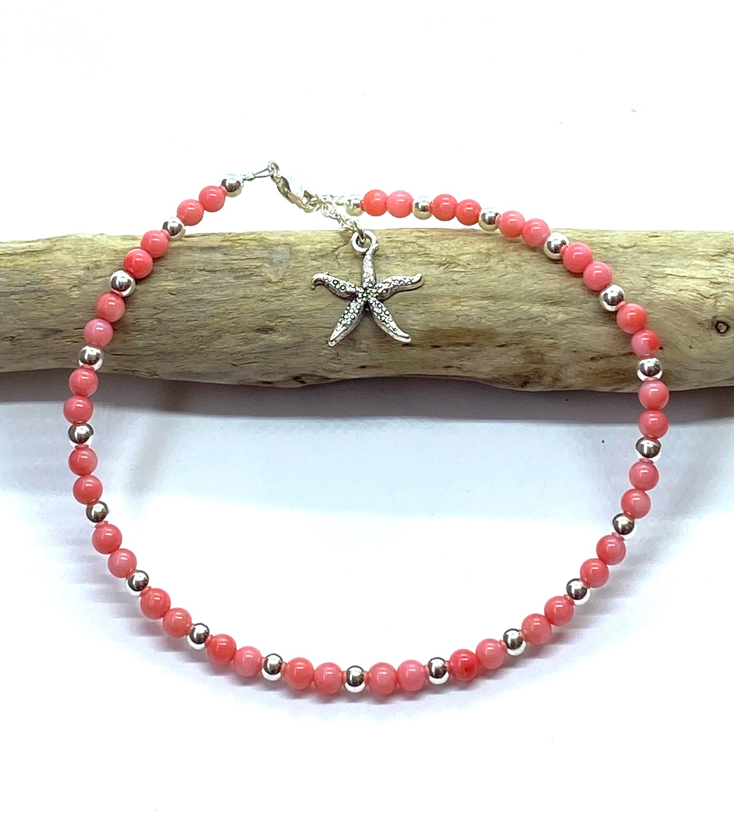 Delicate Coral Anklet - Love Beach Beads