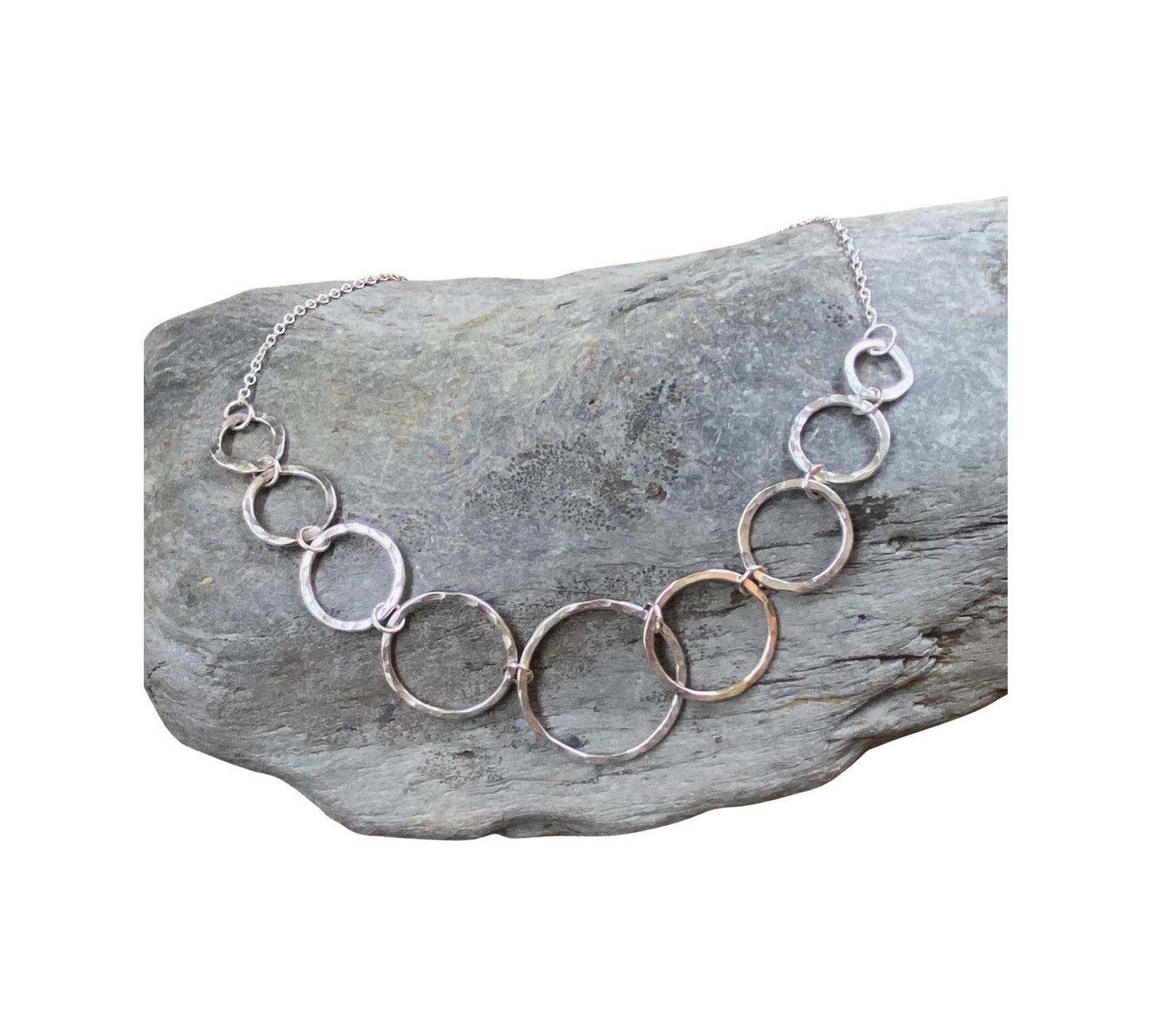 Silver  Circle Necklace - Love Beach Beads